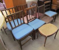 A matched set of four 19th century provincial dining chairs together with three other chairs and a