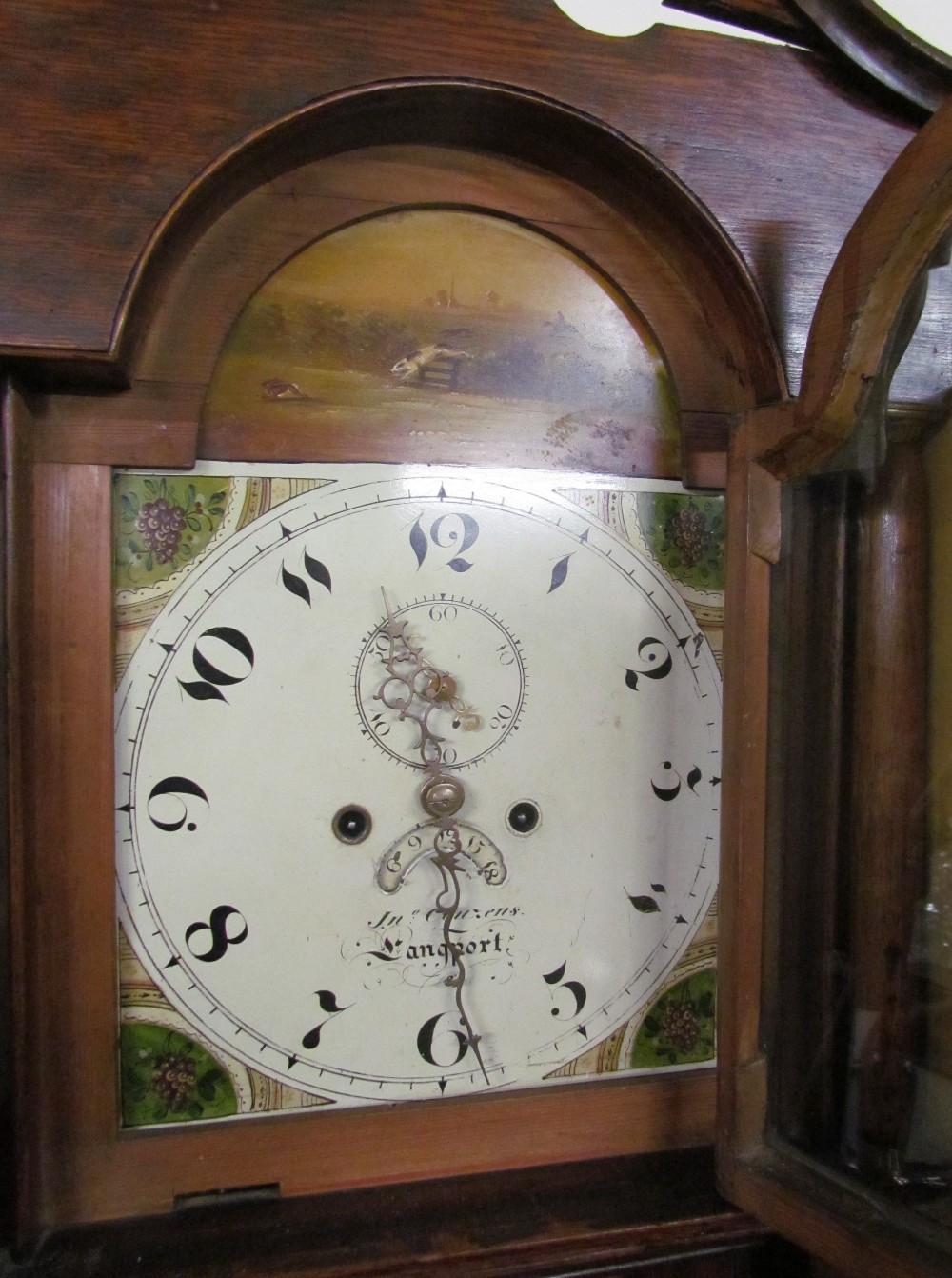 A 19th century oak long case clock, - Image 3 of 3