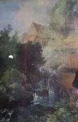 J Wesley A cottage in a landscape Oil on canvas Signed