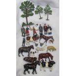 Assorted Britains lead figures and farm animals