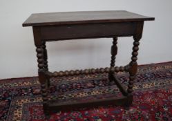 A 19th century oak side table,