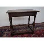 A 19th century oak side table,