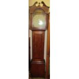 A 19th century oak long case clock,