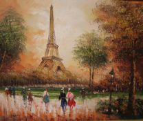 Burnett Paris Oil on canvas Together with maps and prints