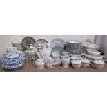 A Royal Doulton Rose Elegans pattern part dinner set together with an Alfred Meakin part dinner set,