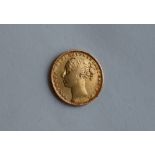 A young head Victorian gold sovereign dated 1871