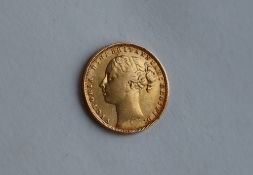 A young head Victorian gold sovereign dated 1871