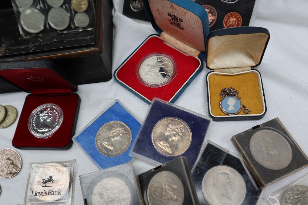 A George II silver "Lima" 1746 six pence together with a Victorian silver crown dated 1890 - Image 3 of 5