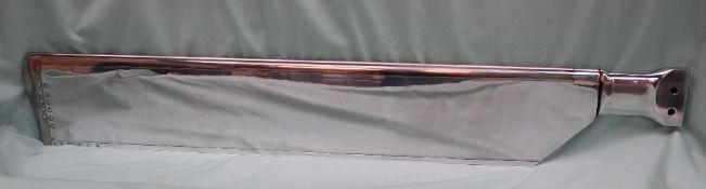 A chrome plated helicopter rotor blade, with rivets, 122.