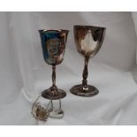 A Victorian silver goblet,