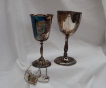 A Victorian silver goblet,