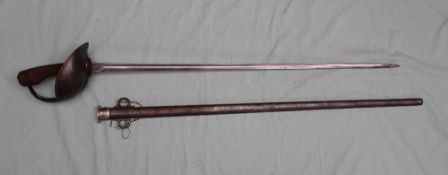 A British 1908 pattern cavalry sword with a composition grip and 88.