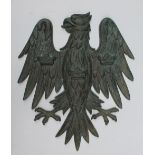 A large bronze Barclays Bank spread eagle advertising wall plaque,