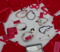 Assorted Lola Rose semi-precious stone and bead bracelets