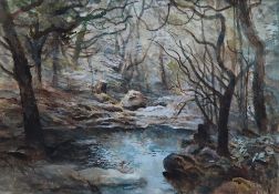 Arthur Miles Woods at Beddgelert Watercolour Signed and label verso 24 x 35cm ****Artists Resale