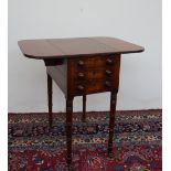 A Victorian mahogany worktable,