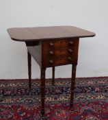 A Victorian mahogany worktable,