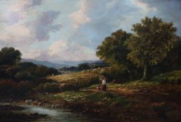 Edward A Atkyns Landscape Scene Near Dorking Oil on canvas Signed and dated 1879 60cm x 90cm
