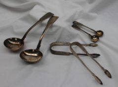 A pair of George IV silver sauce ladles, London, 1822, Hyam Hyams,