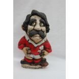 A John Hughes pottery Grogg - "Wildman Williams" in a Wales Jersey, No.