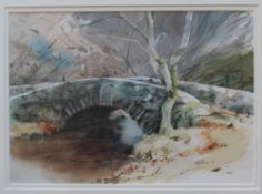 Rob Piercy (20th century) Stonebridge near Trawsfynydd Signed and dated '93 Watercolour 26 x