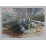 Rob Piercy (20th century) Stonebridge near Trawsfynydd Signed and dated '93 Watercolour 26 x