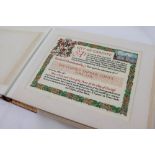 A City of Cardiff illuminated manuscript Presented to Mr Sydney Tapper-Jones O.St.J. LLB.