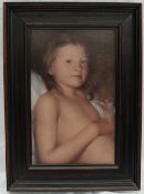 Harry Holland Young Girl Oil on board Signed and label verso,