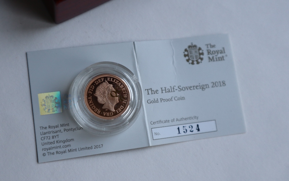 Royal Mint - The Half Sovereign 2018 gold proof coin, with certificate no. - Image 2 of 2