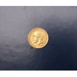 A George V gold half sovereign dated 1911