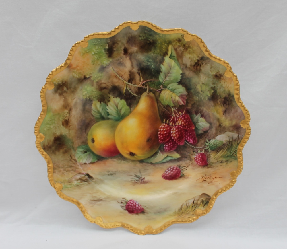 A Royal Worcester porcelain cabinet plate,