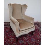 George III style wing back arm chair,