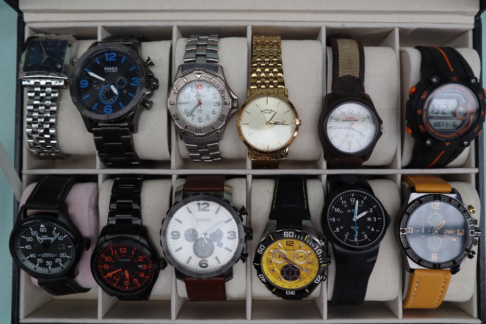 A collection of Gentleman's and Lady's wristwatches including Nelsonic, Timex, Skagen, Ruflex, - Image 5 of 6