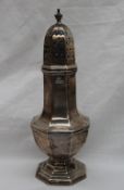 A George V silver sugar caster,