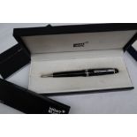 A Montblanc Meisterstuck rollerball pen together with a Waterman propelling pencil,