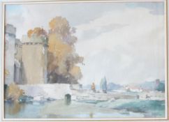 Frank Sherwin (1896 - 1986) "The border keep Whittington" Signed Inscribed Royal Institute of