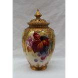 A Royal Worcester vase and cover,