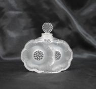 A Lalique scent bottle, in the "Deux Fleurs" pattern, incised signature to the base, 9.