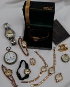 An 18ct yellow gold Lady's wristwatch,