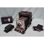 A Micro-press 5 x 4 large format camera, with a Synchro Compur P 1:6,8/90 lens,