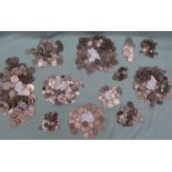 A large collection of white metal coins including crowns, half crowns, Florins, 3d, etc,