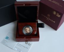 Royal Mint - The Half Sovereign 2018 gold proof coin, with certificate no.