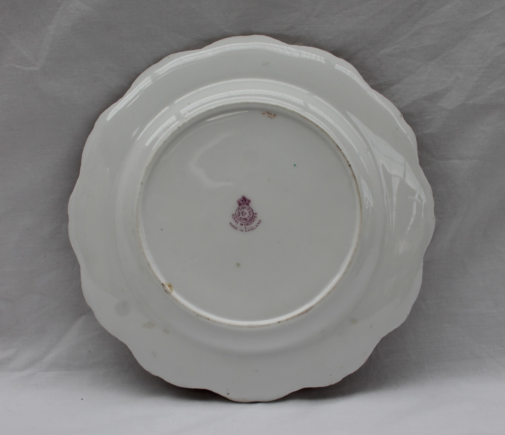 A Royal Worcester porcelain cabinet plate, - Image 4 of 4