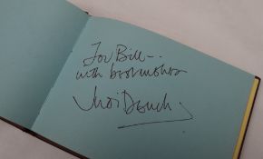 An Autograph album, containing numerous signatures including Jimmy Jewel, Roy Kinnear, Leo McKern,