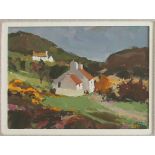 Donald McIntyre (1923 - 2009) "Mynydd Bodafon" Signed with initials and label verso Oil on