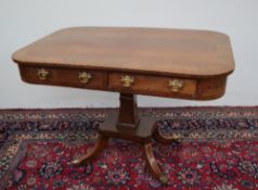 A Regency rosewood library table,