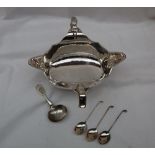 A George V silver double ended sauce boat in the George I style,