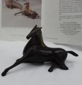 A Loet Vanderveen bronze horse, recumbent with a gilt mane, inscribed Loet (c) 28/250,