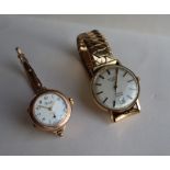 A Gentleman's 9ct yellow gold wristwatch,