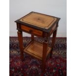 A late 19th century walnut side table of rectangular form decorated with carved edges,